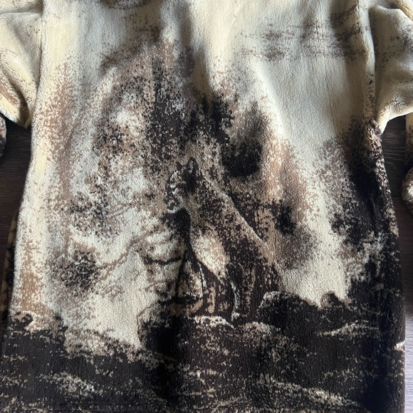 animal print fleece jacket zip up - Picture 8 of 10